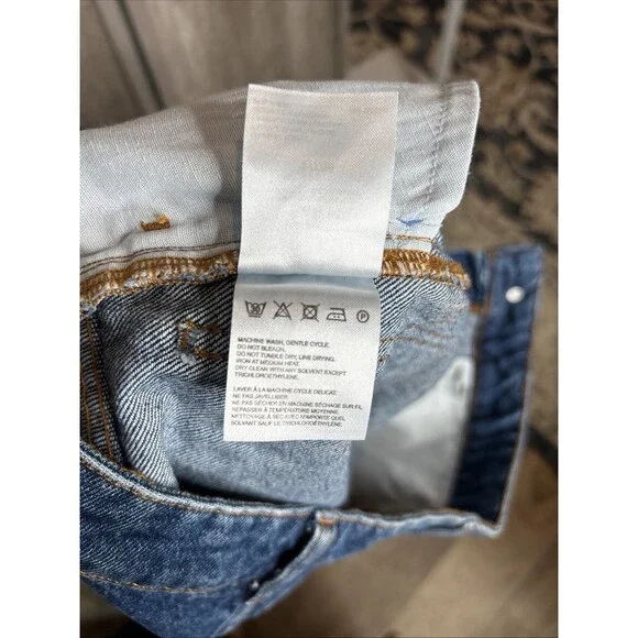 Farm Rio for Anthropologie Shorts 25 Crochet Granny Square Denim Boho - Picture 7 of 7